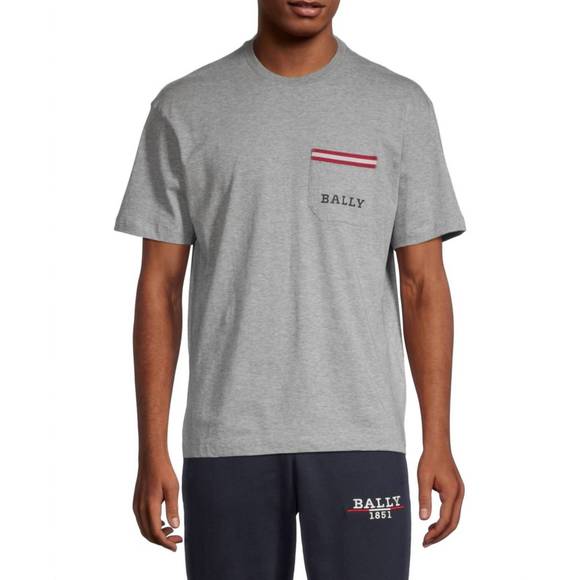 NEW BALLY short sleeve pocket t-shirt in grey